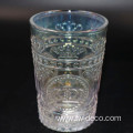 Drinking Glass Colored Glassware Embossed Water Glasses